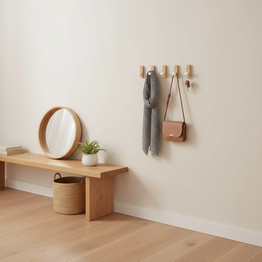 Walnut/Beech Wall Hooks