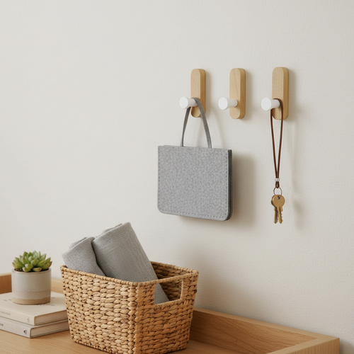 Walnut/Beech Wall Hooks